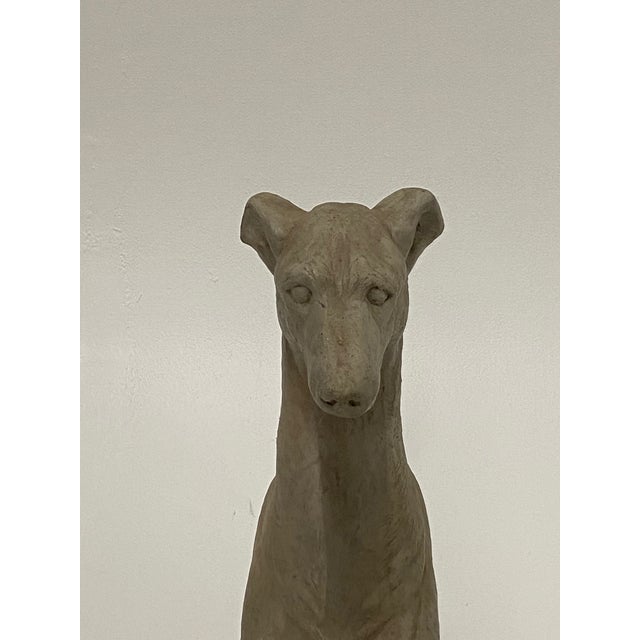 Cast Cement Whippet Sculptures A Pair Chairish