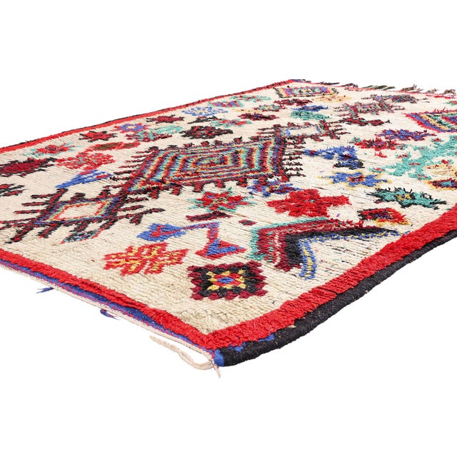 21947 Vintage Azilal Boucherouite Moroccan Rug, 06'00 x 08'11. The Ancestral Constellation: A Vintage Azilal Moroccan...