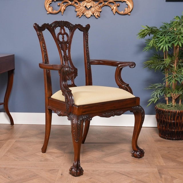 Standard Chippendale Chairs- Set of 10 For Sale - Image 4 of 14