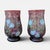 Vintage Hand Painted Purple Glass Hurricanes- A Pair For Sale - Image 13 of 17