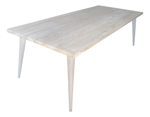 Andrianna Shamaris St. Bart White Washed Teak Wood Dining Table