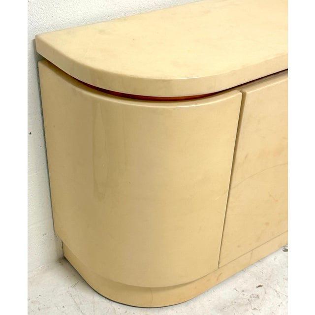 Monumental Karl Springer Goatskin Lacquer Credenza / Sideboard For Sale - Image 14 of 18