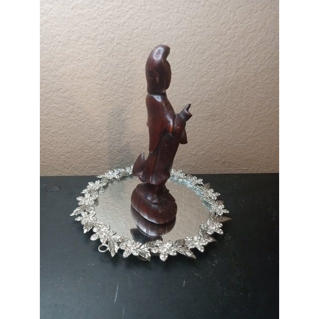 1940s Exquisite Carved Boxwood Guanyin, Goddess of Compassion For Sale - Image 5 of 7