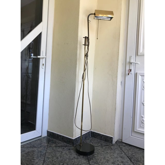 Adjustable Brass Floor Lamp on Granite Base, 1970s For Sale - Image 11 of 18