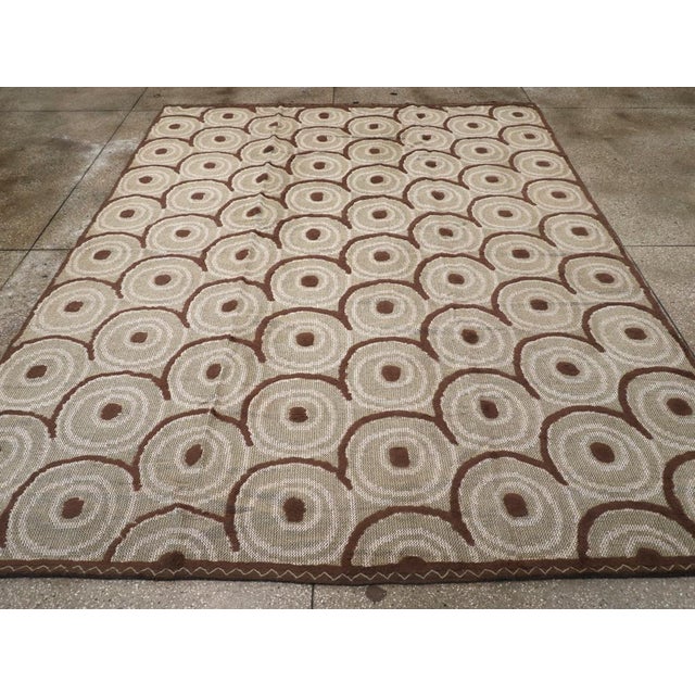 Galerie Shabab Collection Mid-20th Century Spanish Textile Flatweave Rug For Sale - Image 4 of 10