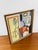 Vintage 1960s Picasso Style Mid Century Modern Abstract Framed Needlepoint Picture For Sale In Palm Springs - Image 6 of 6