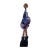 Chinese Crystal Glass Fengshui Fortune Purple Pixiu Fruit Pendant Decor Tassel For Sale - Image 3 of 5