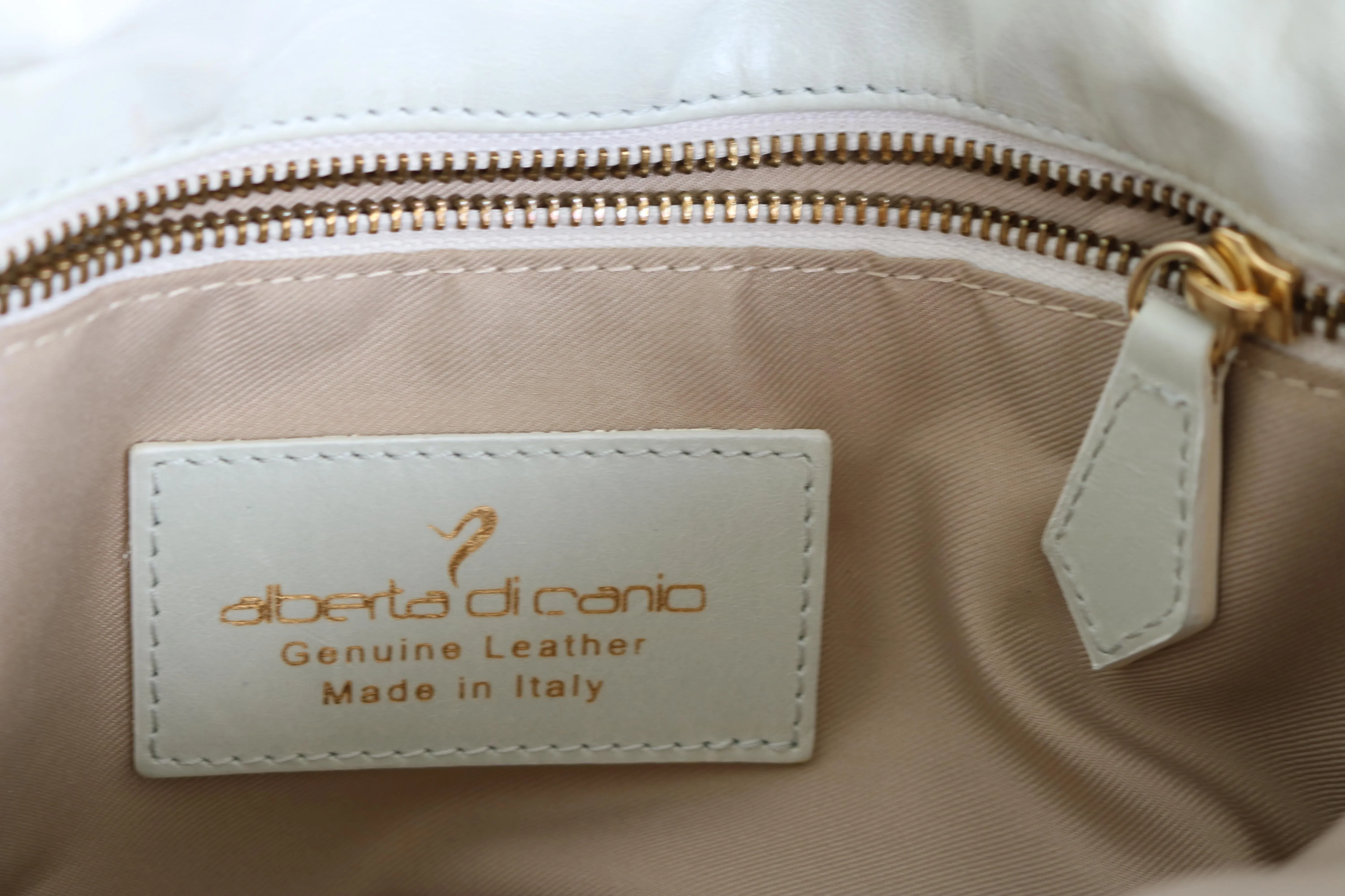 Late 20th Century Alberto di Canio Italy Tasseled Soft Lambskin Leather  Handbag | Chairish