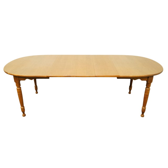 Heywood Wakefield Solid Hard Rock Maple Colonial Style 91" Oval Dining