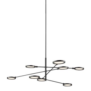 Visual Comfort Modern Spectica 8 Chandelier LED Matte Black For Sale