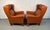 Mid 20th Century Pair of Mid-Century Modern Danish Leather Chairs by Wiels Møbler For Sale - Image 5 of 17