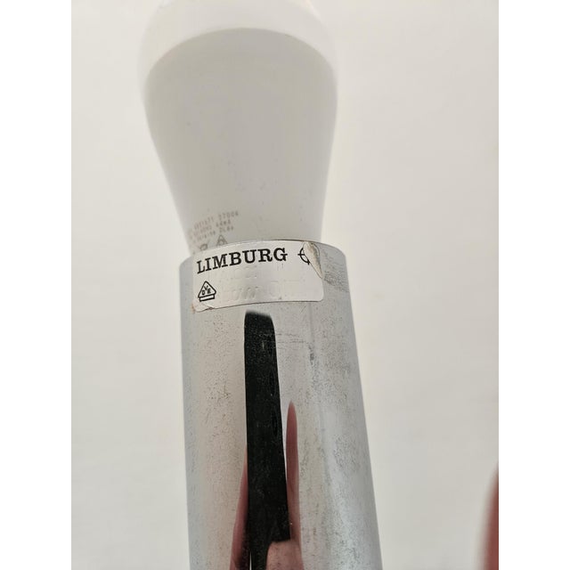 White Vintage Table Lamp from Glashütte Limburg, Germany, 1970s For Sale - Image 8 of 13