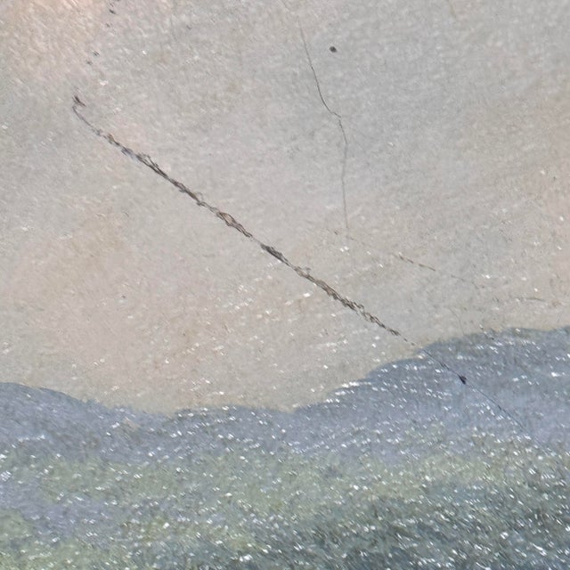 Vintage Signed Landscape Oil Painting by Chris Tyrrell in Carved Wood Frame For Sale In Tampa - Image 6 of 12