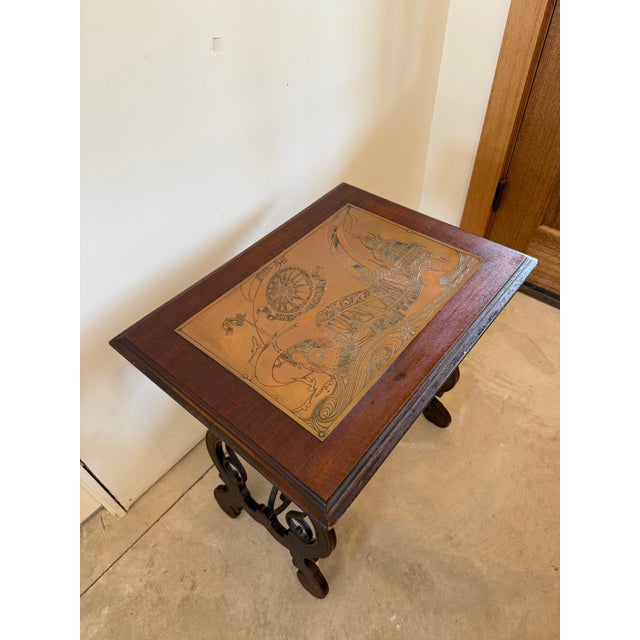 Mid 20th Century Willem Dieperink Langeris Arts & Crafts Copper Panel Relief Table For Sale - Image 11 of 16