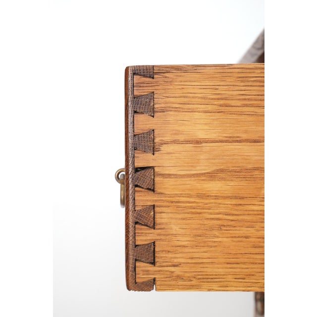 Wood Mid 20th Century Eastlake Quarter Sawn Oak Tall Dresser With Beveled Mirror For Sale - Image 7 of 13