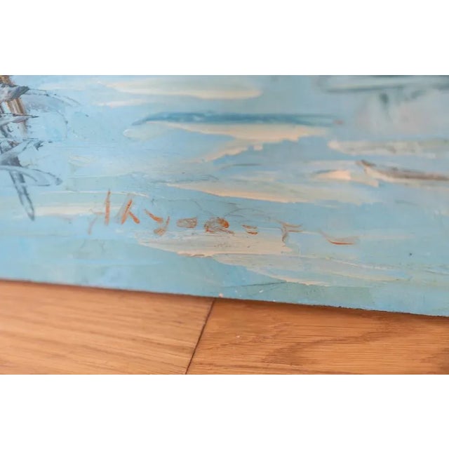 Boats on Water, 2000s, Canvas Painting For Sale - Image 6 of 11