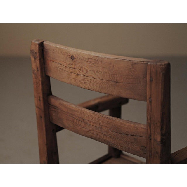 Wood Alpine Folk Art Armchair in Larch and Pine, 1900s For Sale - Image 7 of 15