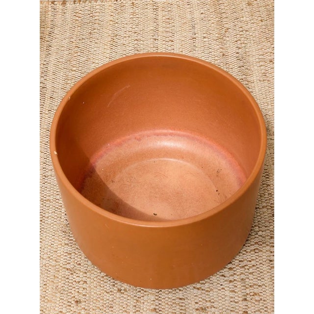 Terra Cotta Mid 20th Century Styled After Terracotta Color Gainey Pot For Sale - Image 8 of 9