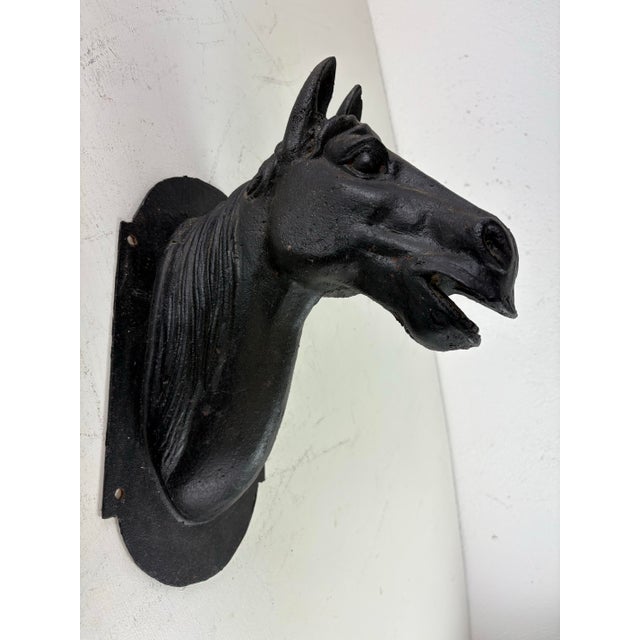 French Country Cast-Iron Equestrian Wall Mount For Sale In Philadelphia - Image 6 of 11