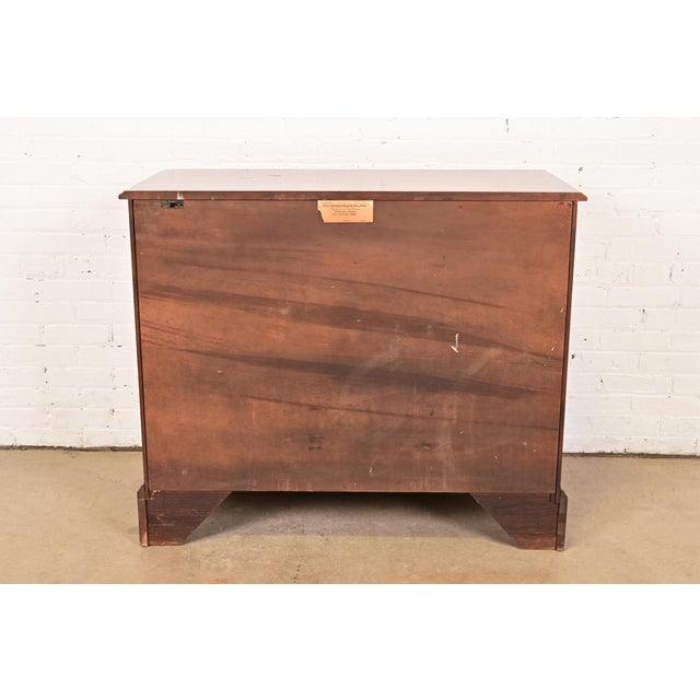 Henkel Harris Georgian Solid Cherry Wood Five-Drawer Dresser or Chest of Drawers, Circa 1960s For Sale - Image 13 of 15