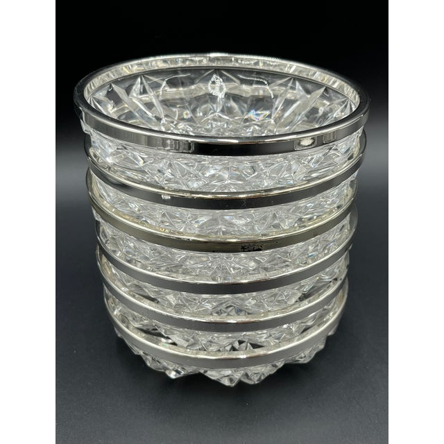 Bowls in Cut Glass with Silver-Plated Rims, 1930s, Set of 12 For Sale - Image 10 of 13