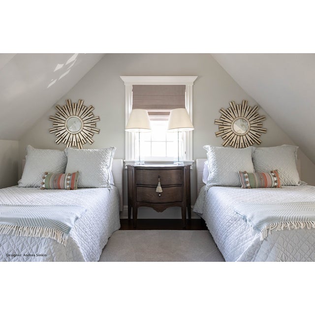 French Matthew Izzo Home Rinaldo Handcarved Silver Leaf Round Sunburst Louis XIV Wall Mirror For Sale - Image 3 of 4