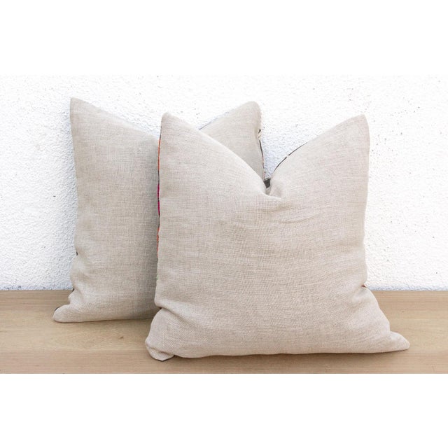 Doaba Pair, Antique Phulkari Pillow Covers For Sale - Image 4 of 6