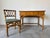 Vintage Coastal Ficks Reed Faux Bamboo Rattan Desk With Chair For Sale - Image 9 of 12