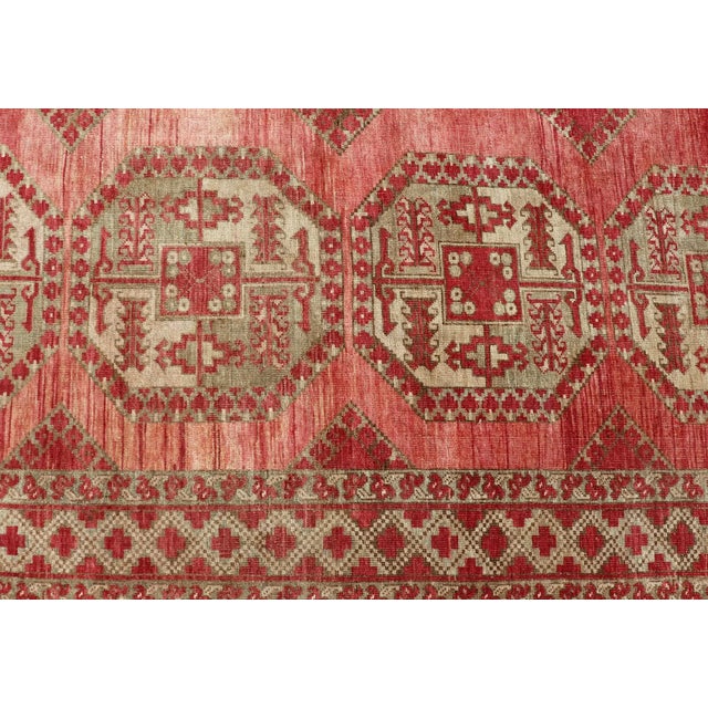 Textile Early 20th Century Antique Turkomen Ersari Rug With Repeating Gul Design 8'3 X 11'4 For Sale - Image 7 of 13