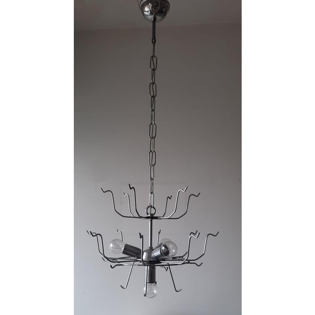 Gray Chandelier in Smoked Murano Glass attributed to Vistosi, 1970s For Sale - Image 8 of 9