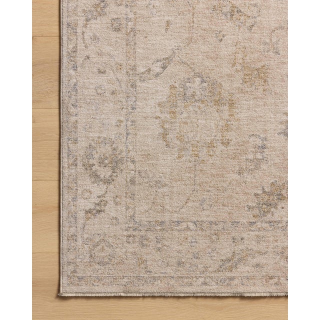 2020s Chris Loves Julia x Loloi Louisa Oatmeal / Slate 9'-6" x 9'-6" Round Area Rug For Sale - Image 5 of 6