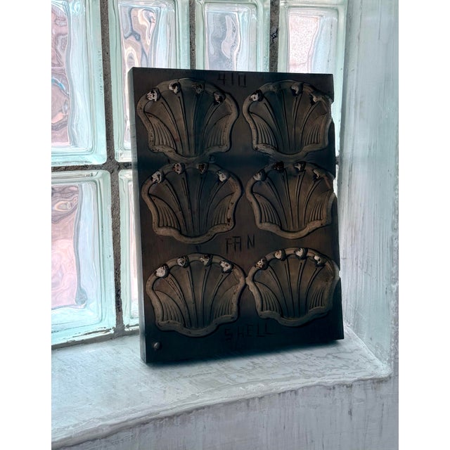 Vintage Carved Wood Nautical Scalloped Shell Architectural Factory Mold, Wall Art, Unique Housewarming/Hostess Gift For Sale - Image 12 of 12