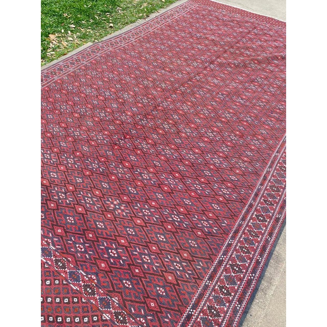 Antique Armenian Handmade Embroidered Soumak Area Rug For Sale In Houston - Image 6 of 13