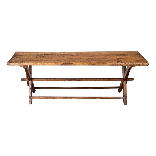 French 19th Century Alpine Pine & Oak Cheesemaker 's Table For Sale