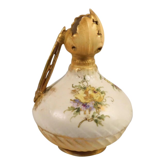 1920s Mermod & Jaccard Cream Floral Pitcher For Sale