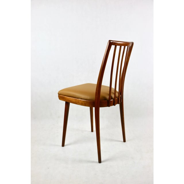 Brown Camel Brown Natural Leather Dining Chair, 1970s For Sale - Image 8 of 12