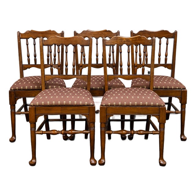 Late 20th Century Pennsylvania House Solid Cherry Dining Chairs - Set of 5 For Sale