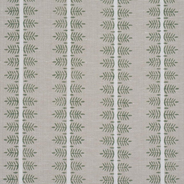 2020s Schumacher Alva Hand Block Print Fabric In Olive For Sale - Image 5 of 5