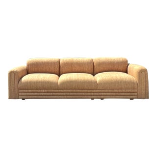Vintage Boho Channel Tufted Sofa For Sale