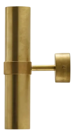 TF410 Wall Lamp in Satin Brass with Two Orientable Tubular Diffusers by Daluce