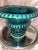 1950s Vintage Hull Usa Pottery Green Drip Glaze Pedestal Bowl Urn Planter For Sale - Image 5 of 9