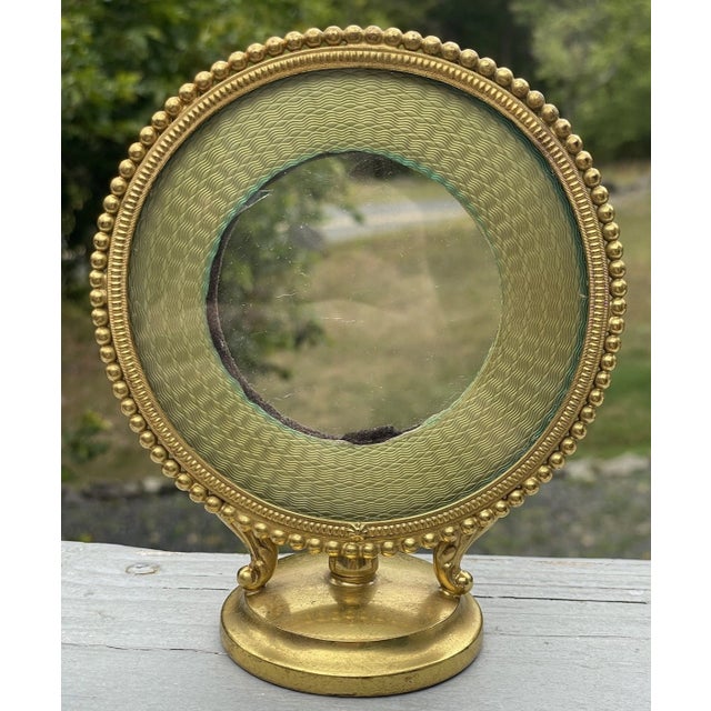Fine Antique Friedman Silver Co. Guilloche Enamel Gilt Picture Frame Art Deco For Sale - Image 15 of 15