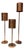 Mid-Century Lamps in Copper, France, 2000s, Set of 3 For Sale