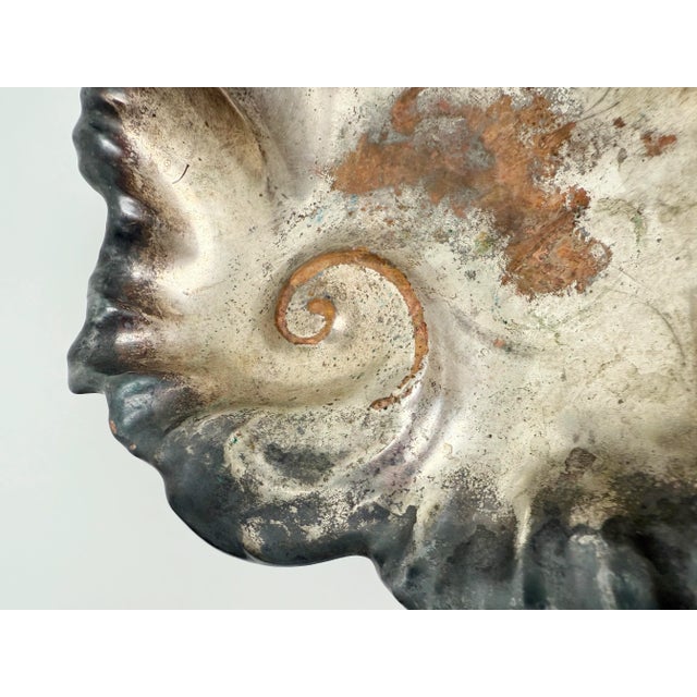 Mid 20th Century Vintage Silverplate Nautilus Footed Bowl For Sale - Image 5 of 8