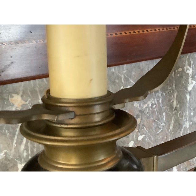 1970s Mid-Century Modern Chapman Brass 2 Light Desk Lamp For Sale - Image 12 of 14