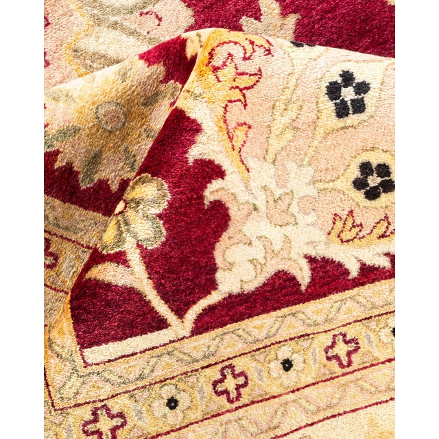 Textile Mogul, One-of-a-Kind Hand-Knotted Area Rug in Red, 9' 3" x 12' 1" For Sale - Image 7 of 8
