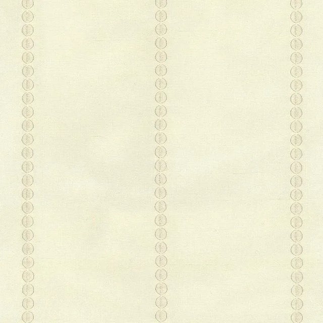 Sample - Schumacher Gabrielle Embroidery Fabric in Limestone For Sale