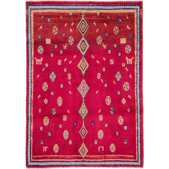 Vintage Persian Hamadan Rug – Size: 2' 6" X 3' 6" For Sale