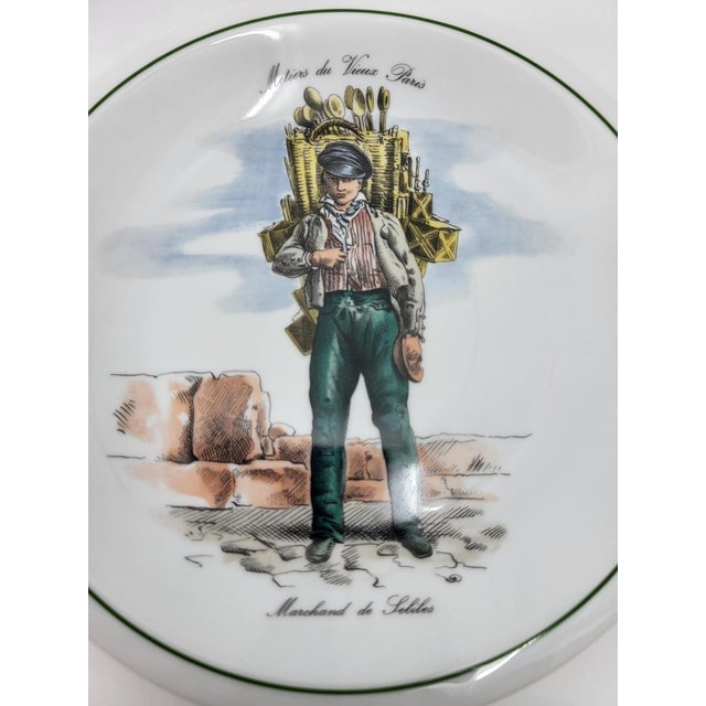 French Porcelain Plates Métiers Du Vieux Paris, Set of 6 For Sale - Image 5 of 9