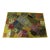Vivid Embroidered Patchwork Quilt Handcrafted Textile Art - Jerusalem 36"x24" For Sale